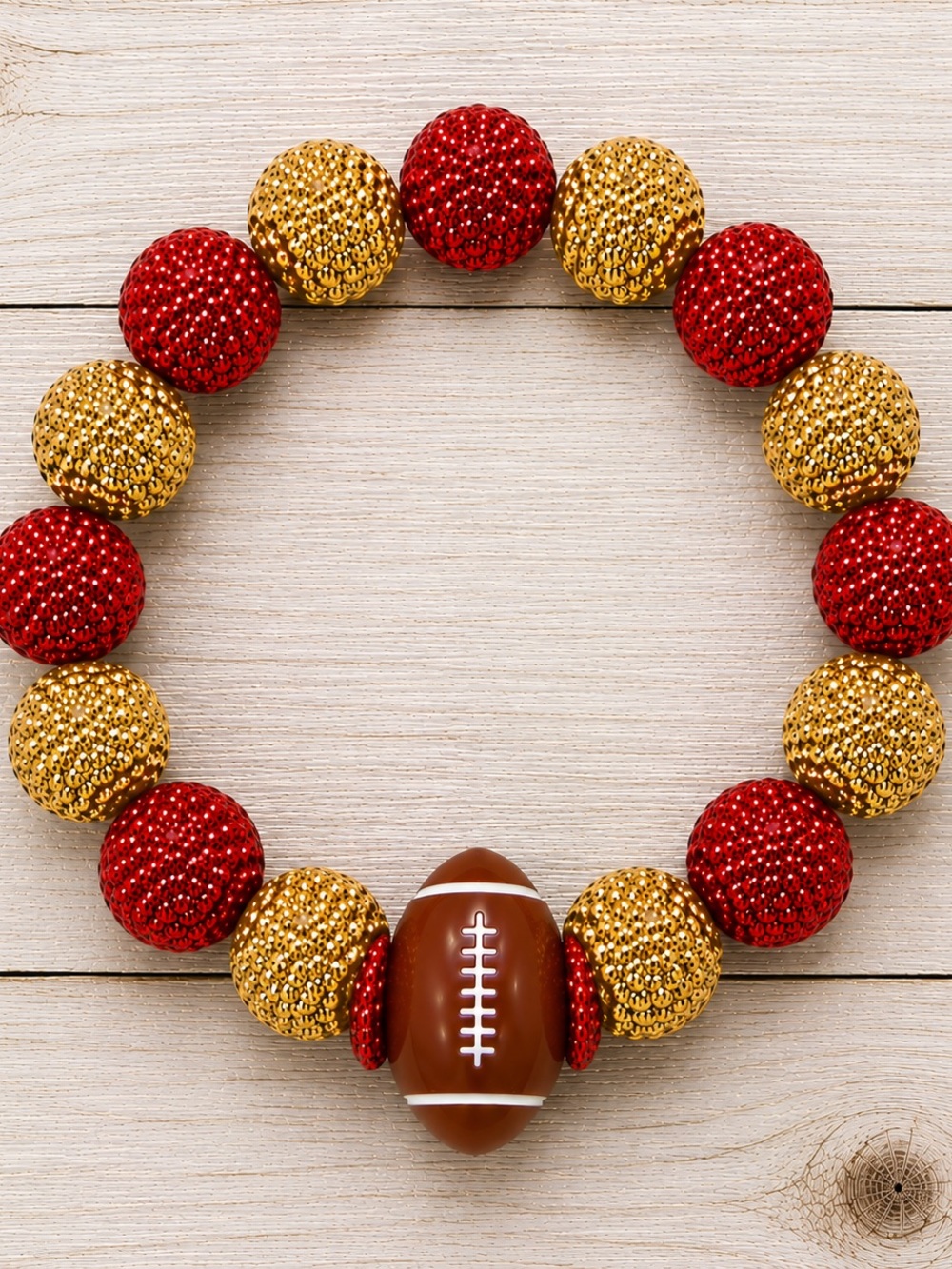 San Francisco 49ers Football Rhinestone Bracelet